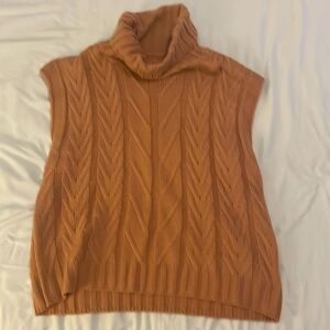 Cowl Neck Sweater, Tan